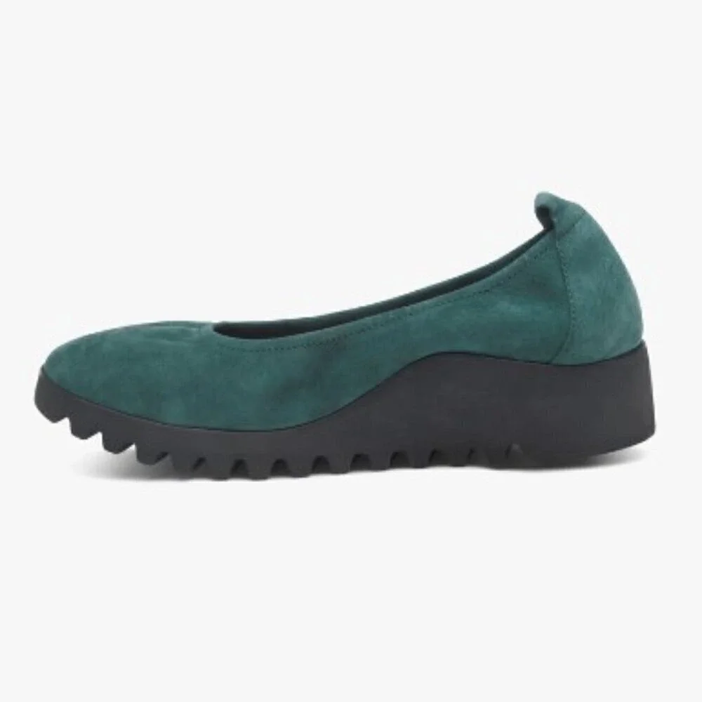 Aetrex‎ Brianna Ballet Flat Dark Teal Suede Shoe Women's Size 7.5